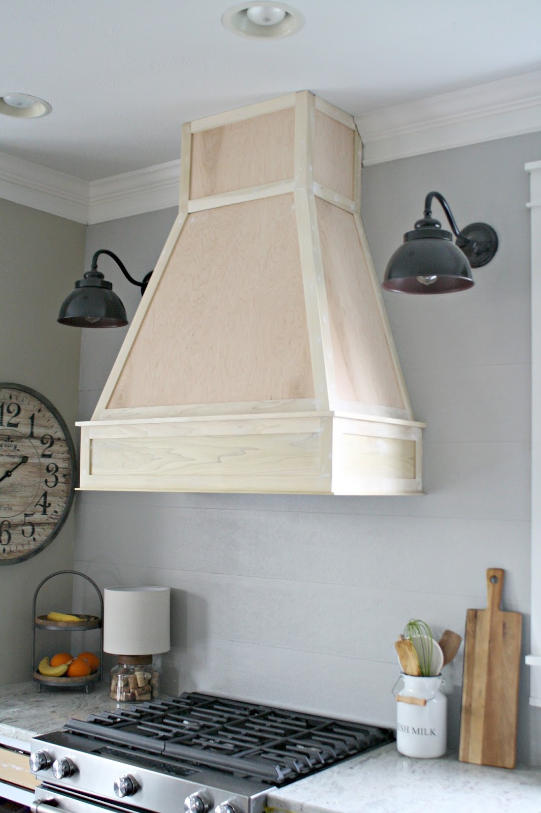 A DIY(ish) Wood Vent Hood, Thrifty Decor Chick